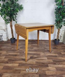 Table de cuisine à rabats en teck et formica des années 60, rétro mid-century