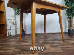 Table de cuisine à rabats en teck et formica des années 60, rétro mid-century