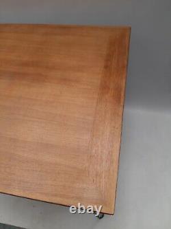 Table de cuisine en bois danois de milieu de siècle vintage rétro avec pieds en épingle à cheveux MCM