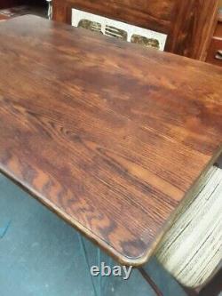 Table de cuisine en bois danois rétro vintage du milieu du siècle avec bureau de travail MCM des années 70