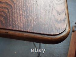 Table de cuisine en bois danois rétro vintage du milieu du siècle avec bureau de travail MCM des années 70