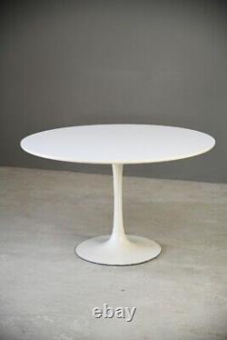 Table de salle à manger ronde Arkana blanche rétro d'origine