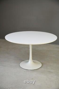 Table de salle à manger ronde Arkana blanche rétro d'origine