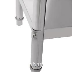Table de travail en acier inoxydable, table de stockage commerciale, évier de cuisine pour café, étagère de préparation.