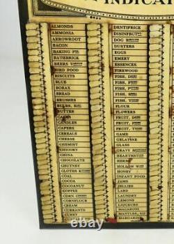 Tableau indicateur des besoins ménagers Vintage Charles Letts & Co de 1910 Downton Abbey