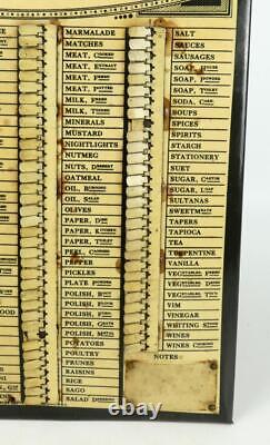 Tableau indicateur des besoins ménagers Vintage Charles Letts & Co de 1910 Downton Abbey