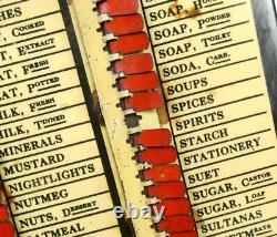 Tableau indicateur des besoins ménagers Vintage Charles Letts & Co de 1910 Downton Abbey