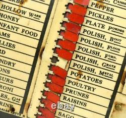 Tableau indicateur des besoins ménagers Vintage Charles Letts & Co de 1910 Downton Abbey