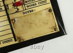 Tableau indicateur des besoins ménagers Vintage Charles Letts & Co de 1910 Downton Abbey