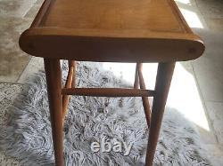Tabouret de cuisine danois en hêtre vintage rétro mid-century, table de maquillage, table de chevet