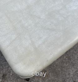 Tabouret de cuisine en métal Cosco vintage avec siège rabattable, rétro MCM rembourré