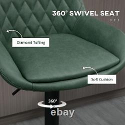 Tabourets de bar HOMCOM Ensemble de 2, chaises de bar ajustables pivotantes à 360° pour cuisine vert