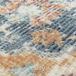 Tapis Vintage Oriental Rétro Shabby pour Salon Tapis de Cuisine Aspect Usé Tapis Beiges