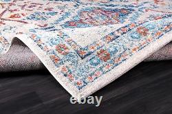 Tapis de zone traditionnel résistant aux taches, tapis oriental vintage pour salon 7661