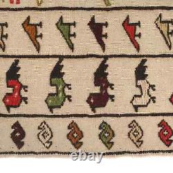 Tapis kilim sumak tissé à la main, 4,1 x 5,9 pieds