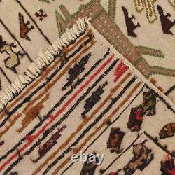 Tapis kilim sumak tissé à la main, 4,1 x 5,9 pieds