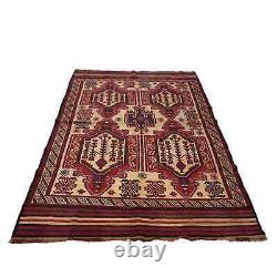 Tapis kilim vintage (saghari) 4,7x6,5 pieds
