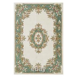Tapis ronds circulaires orientaux vintage royaux classiques traditionnels en laine dense épaisse