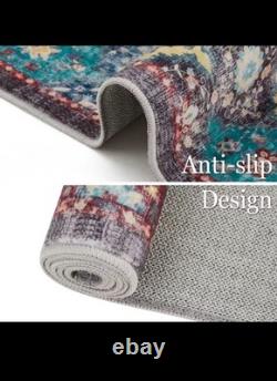 Tapis vintage doux et lavable pour cuisine/salon