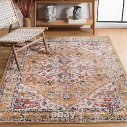 Tapis vintage grande surface, tapis oriental résistant aux taches pour salon 7656