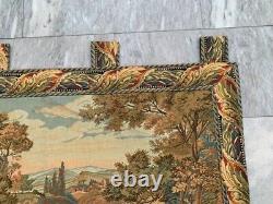 Tapisserie florale médiévale française vintage décor mural de cuisine 115x80 cm