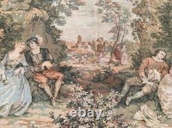 Tenture médiévale française vintage pour décoration de chambre, suspension murale de cuisine 162x109 cm