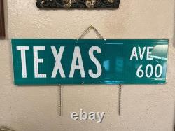 Texas AVENUE TEXAS 30x9 Panneau de signalisation routière en métal authentique TX