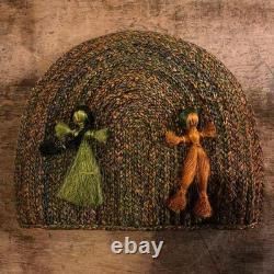 Théière Vintage Tricotée à la Main avec Motif de Poupée, Décor de Cuisine Rétro