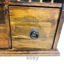 Tiroir d'armoire vintage Boîte aux lettres à épices Apothicaire à suspendre ou à poser