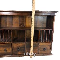 Tiroir d'armoire vintage Boîte aux lettres à épices Apothicaire à suspendre ou à poser