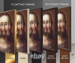 Trois Faces Jésus Canvas Imprimer Affiche Religieuse Chrétienne Reproduction D'art