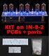 Tubes Nixie Clock N-pcb Bricolage 8-2 Kit + Toutes Les Pièces De Machine À Sous 12 / 24h Avec Tuyaux
