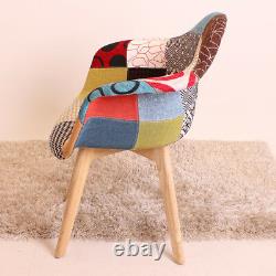 Tulip Patchwork Tissu Tub Fauteuil Dining Lounge Chaise Siège Vintage Retro Home