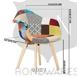 Tulip Patchwork Tissu Tub Fauteuil Dining Lounge Chaise Siège Vintage Retro Home