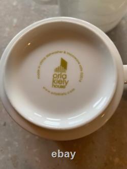 Ultra rare grandes tasses à café / thé Orla Kiely à pied surélevé x 4. VOIR MES AUTRES.