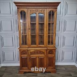 Unité d'affichage murale de style antique en bois massif de qualité vintage pour la cuisine