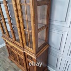 Unité d'affichage murale de style antique en bois massif de qualité vintage pour la cuisine