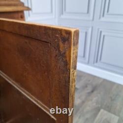 Unité d'affichage murale de style antique en bois massif de qualité vintage pour la cuisine