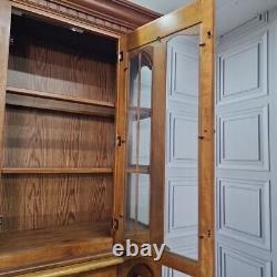 Unité d'affichage murale de style antique en bois massif de qualité vintage pour la cuisine