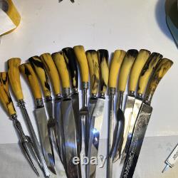 Ustensiles de cuisine vintage en bakélite et acier inoxydable, ensemble de 15 pièces, belle couleur