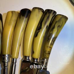 Ustensiles de cuisine vintage en bakélite et acier inoxydable, ensemble de 15 pièces, belle couleur