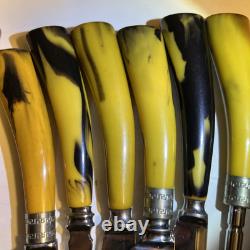 Ustensiles de cuisine vintage en bakélite et acier inoxydable, ensemble de 15 pièces, belle couleur