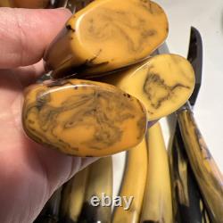 Ustensiles de cuisine vintage en bakélite et acier inoxydable, ensemble de 15 pièces, belle couleur