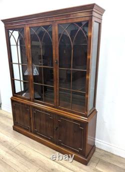 VITRINE Bradley Furniture 6 Portes Étagères en Verre Bois d'If LIVRAISON GRATUITE