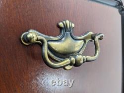 VITRINE Porte en Verre Miroir Placage Acajou Tiroirs Armoire LIVRAISON GRATUITE