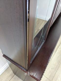 VITRINE Porte en Verre Miroir Placage Acajou Tiroirs Armoire LIVRAISON GRATUITE