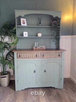 Vaisselier Dresser vintage vert upcyclé Vaisselier Dresser vintage vert upcyclé