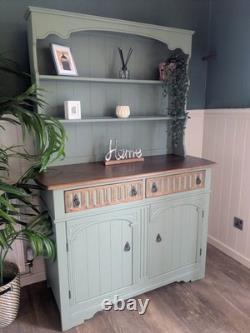 Vaisselier Dresser vintage vert upcyclé Vaisselier Dresser vintage vert upcyclé