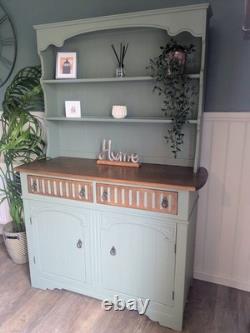 Vaisselier Dresser vintage vert upcyclé