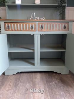 Vaisselier Dresser vintage vert upcyclé